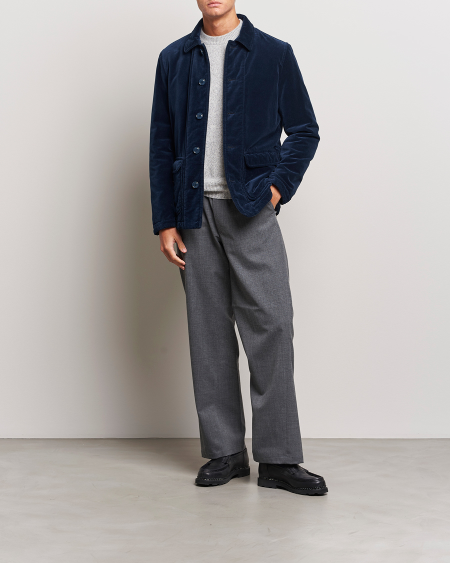 Uomini | Giacche | Aspesi | Tadao Corduroy Jacket Navy