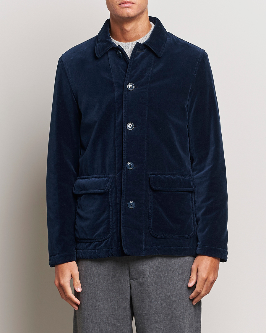 Uomini | Giacche | Aspesi | Tadao Corduroy Jacket Navy