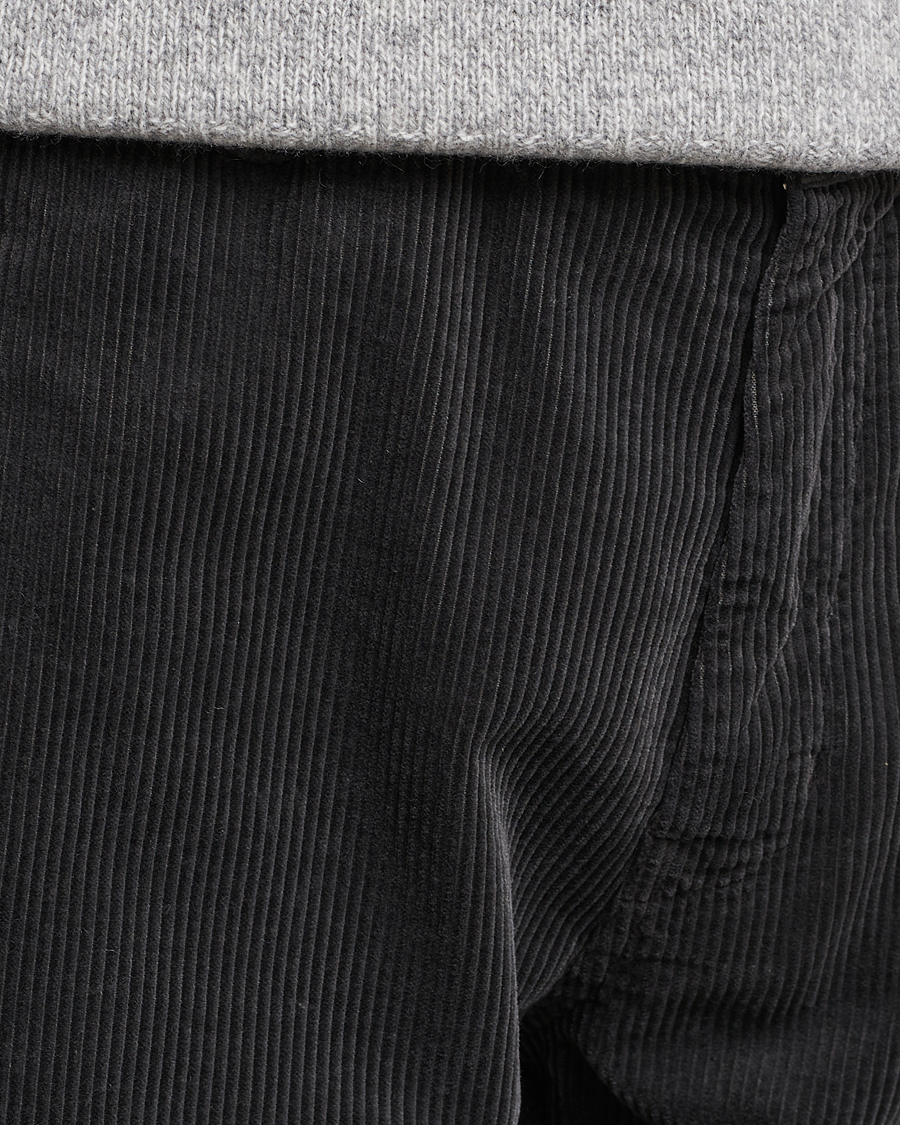 Uomini | Pantaloni | Aspesi | Drawstring Corduroy Trousers Charcoal