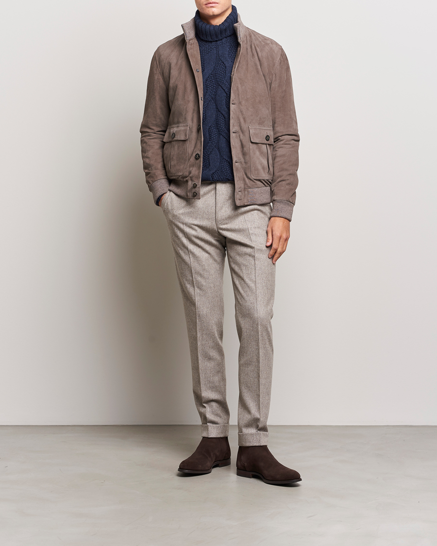 Uomini | Giacche | Valstar | Valstarino Suede Jacket Stone