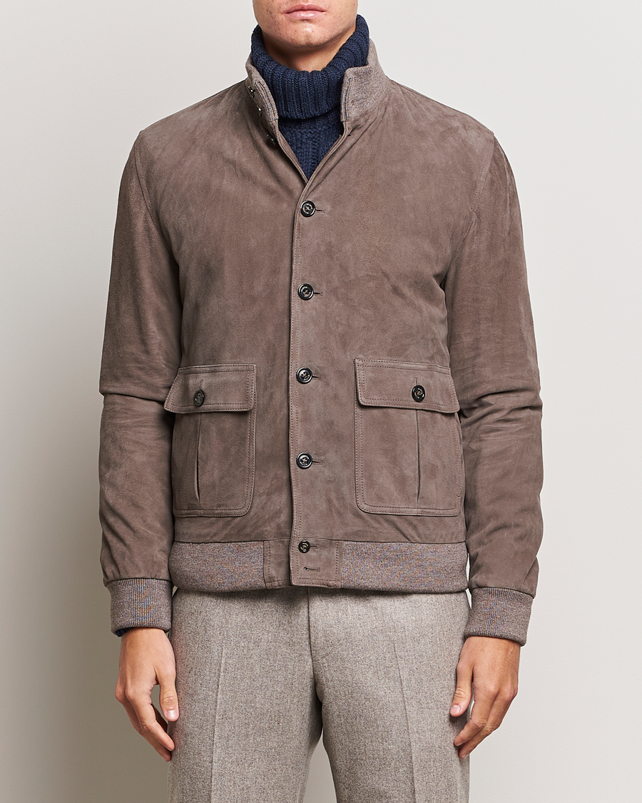 Uomini | Giacche | Valstar | Valstarino Suede Jacket Stone