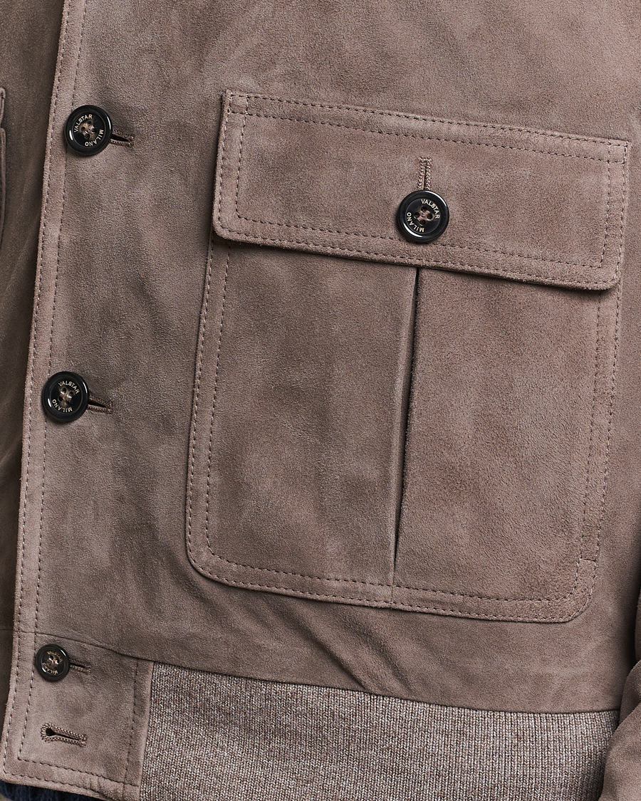 Uomini | Giacche | Valstar | Valstarino Suede Jacket Stone