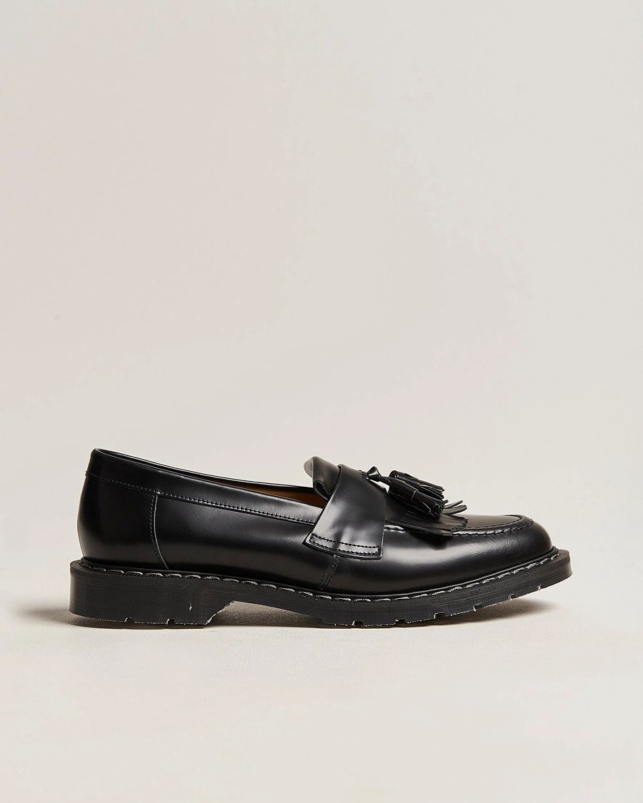 Uomini | Mocassini | Solovair | Tassel Loafer Black Shine