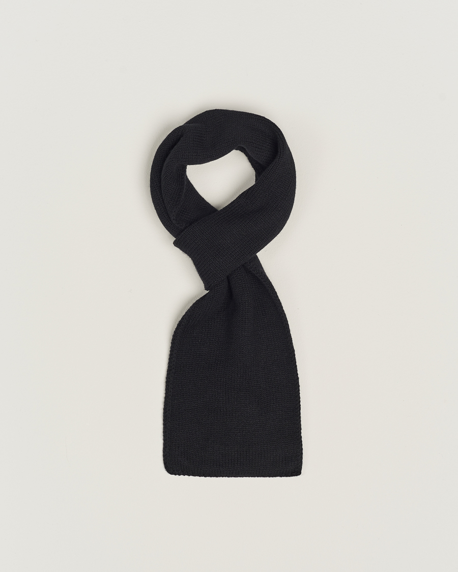 Uomini | Piacenza Cashmere Short Loop Cashmere Scarf Black | Piacenza Cashmere | Short Loop Cashmere Scarf Black