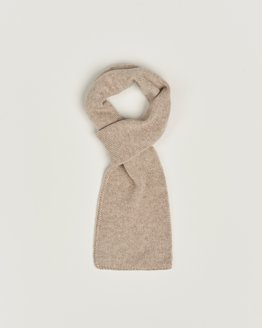 Uomini | Piacenza Cashmere Short Loop Cashmere Scarf Light Beige | Piacenza Cashmere | Short Loop Cashmere Scarf Light Beige