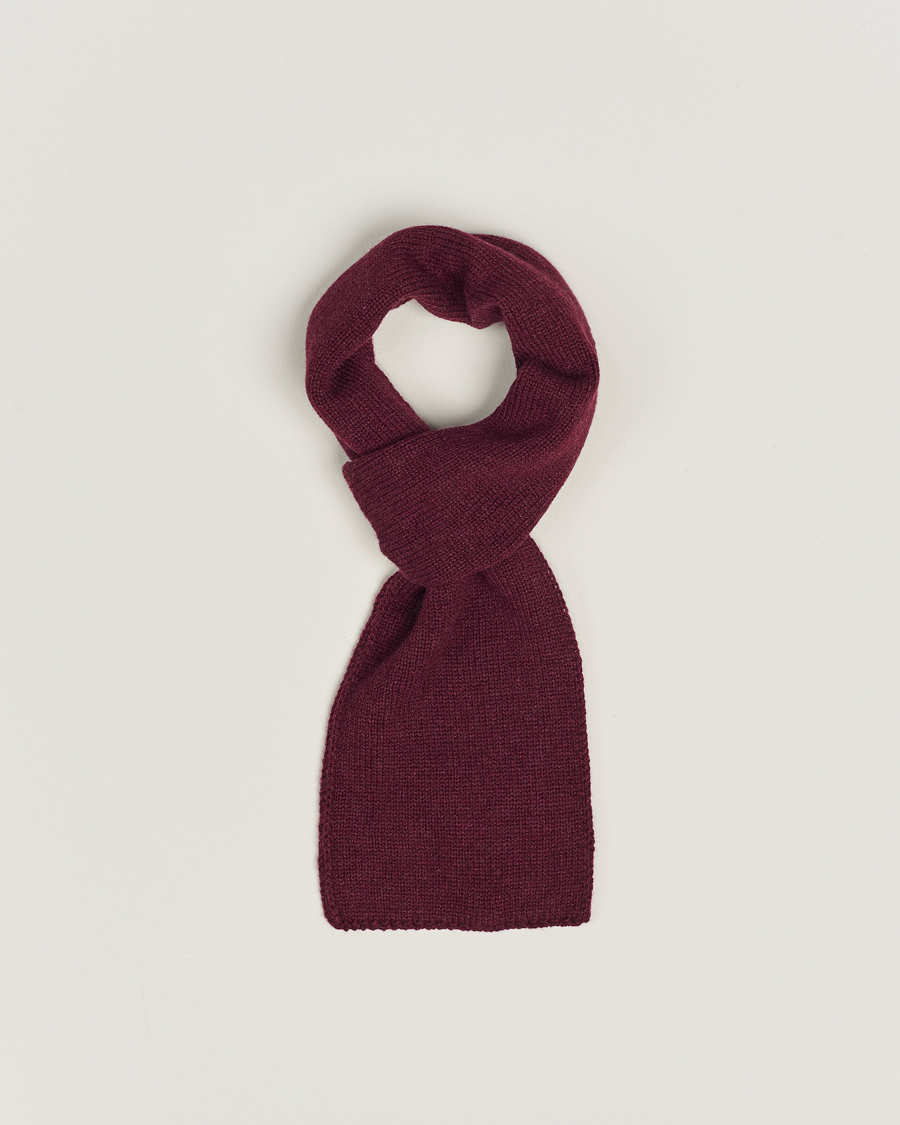 Uomini | Piacenza Cashmere Short Loop Cashmere Scarf Burgundy | Piacenza Cashmere | Short Loop Cashmere Scarf Burgundy