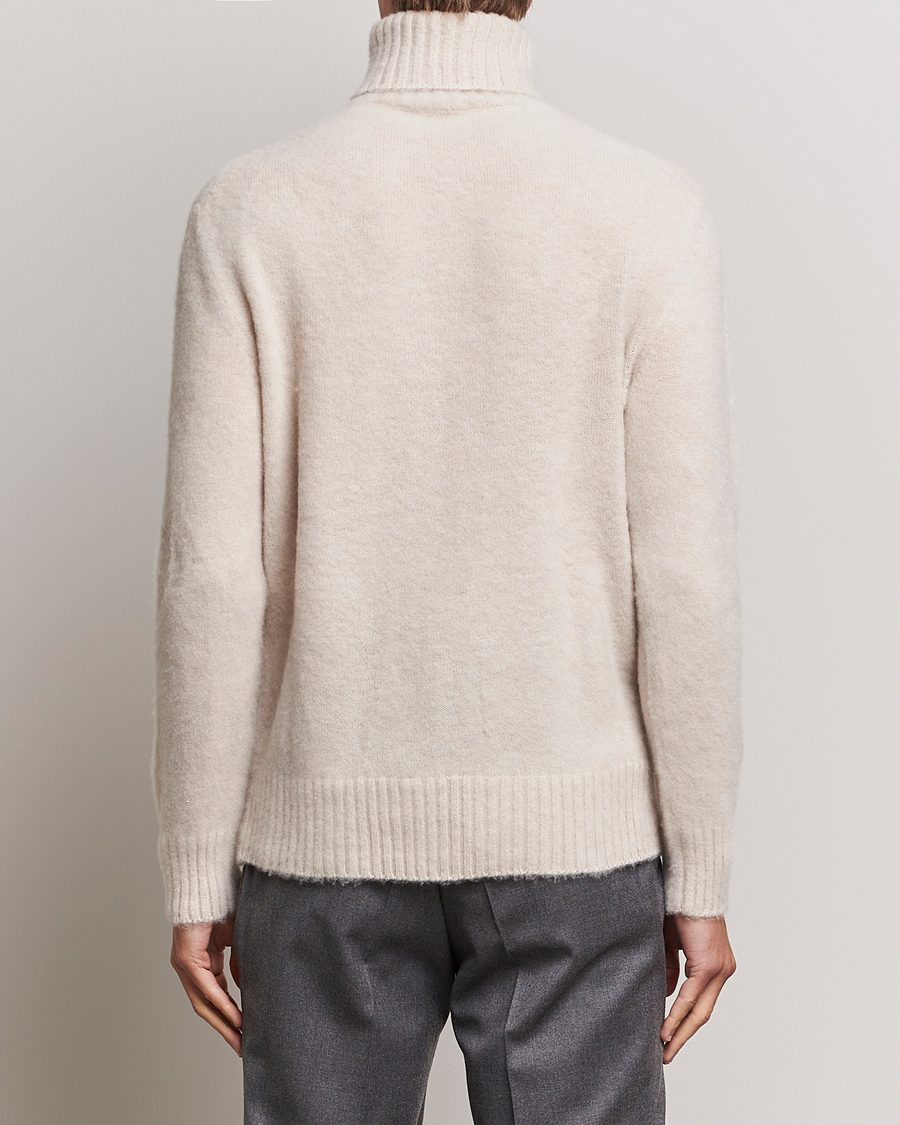 Uomini | Maglieria | Piacenza Cashmere | Brushed Wool Rollneck Beige