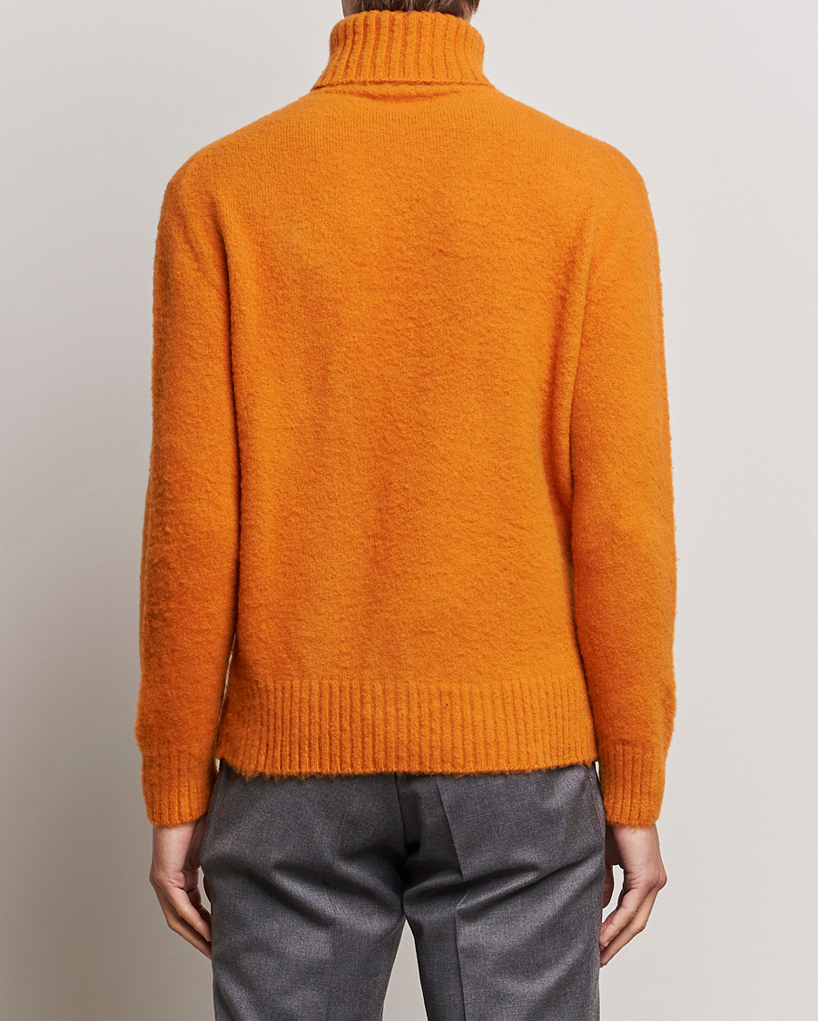 Uomini | Maglieria | Piacenza Cashmere | Brushed Wool Rollneck Orange