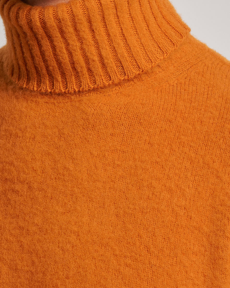 Uomini | Maglieria | Piacenza Cashmere | Brushed Wool Rollneck Orange
