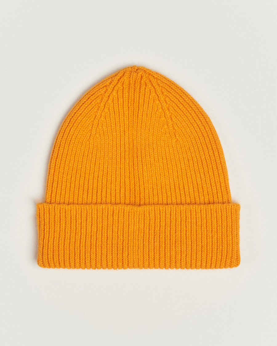 Uomini | Berretti | Le Bonnet | Lambswool/Caregora Beanie Orange Peel