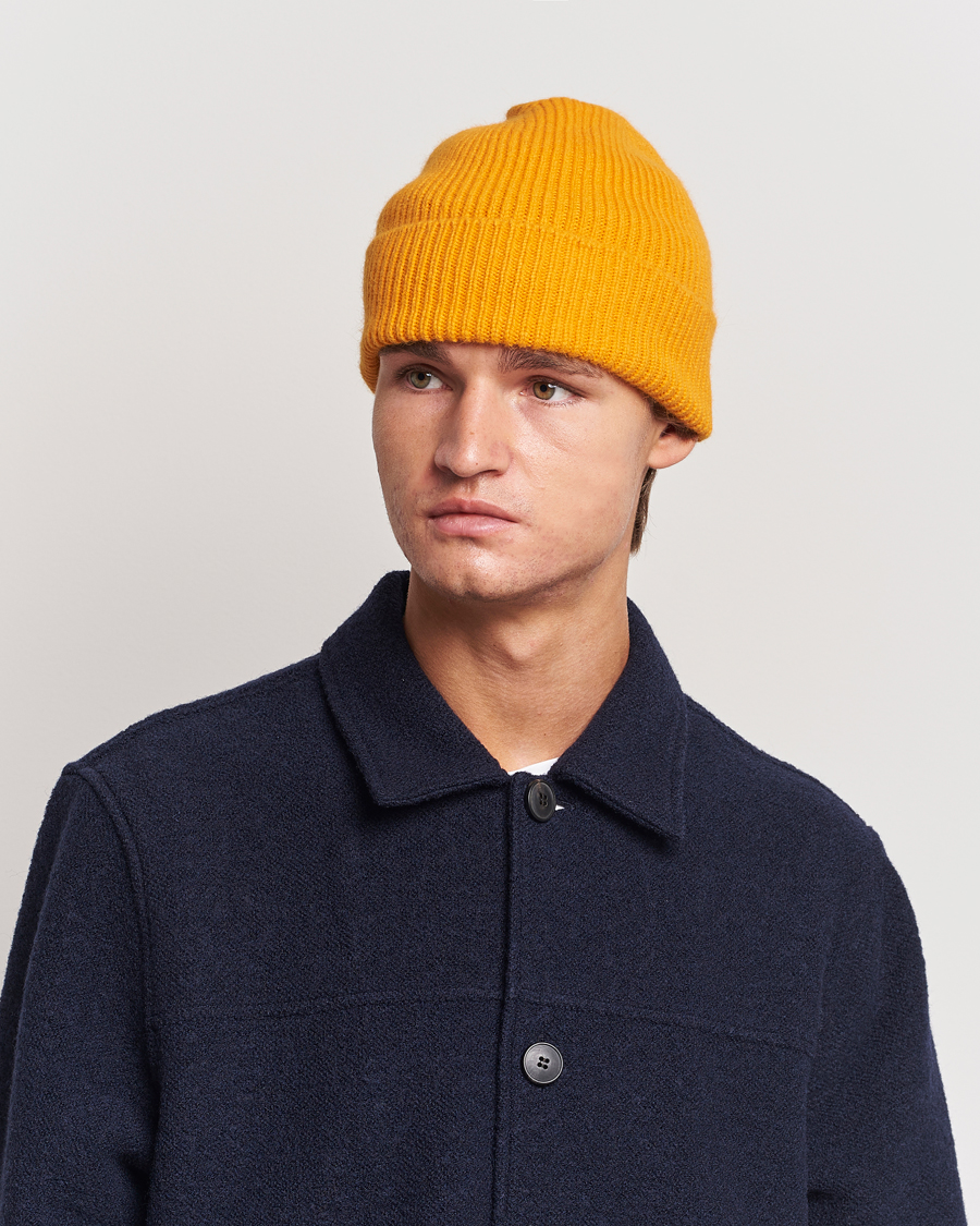 Uomini | Berretti | Le Bonnet | Lambswool/Caregora Beanie Orange Peel