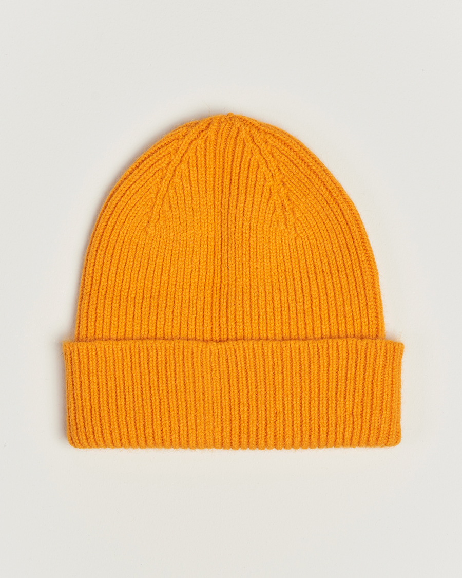 Uomini | Berretti | Le Bonnet | Lambswool/Caregora Beanie Orange Peel