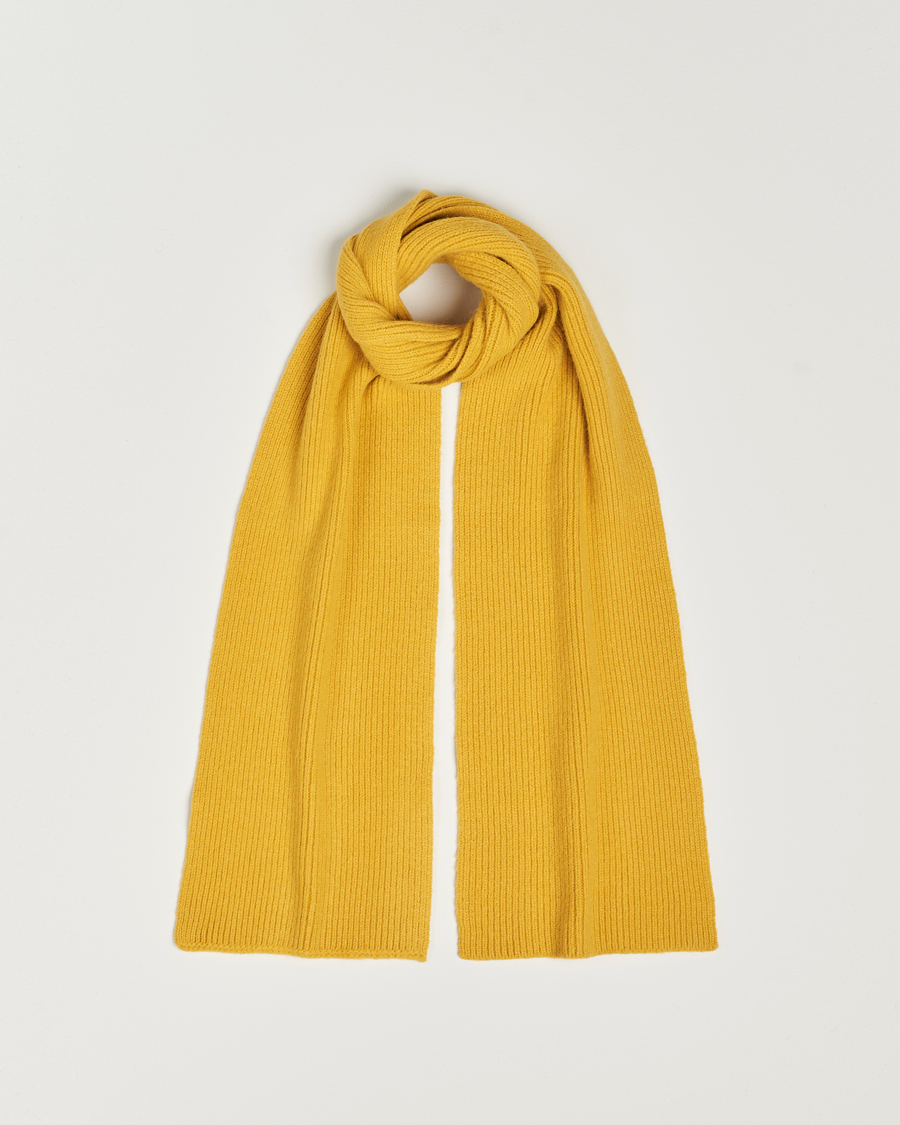 Uomini | Le Bonnet Lambswool/Caregora Scarf Mustard | Le Bonnet | Lambswool/Caregora Scarf Mustard