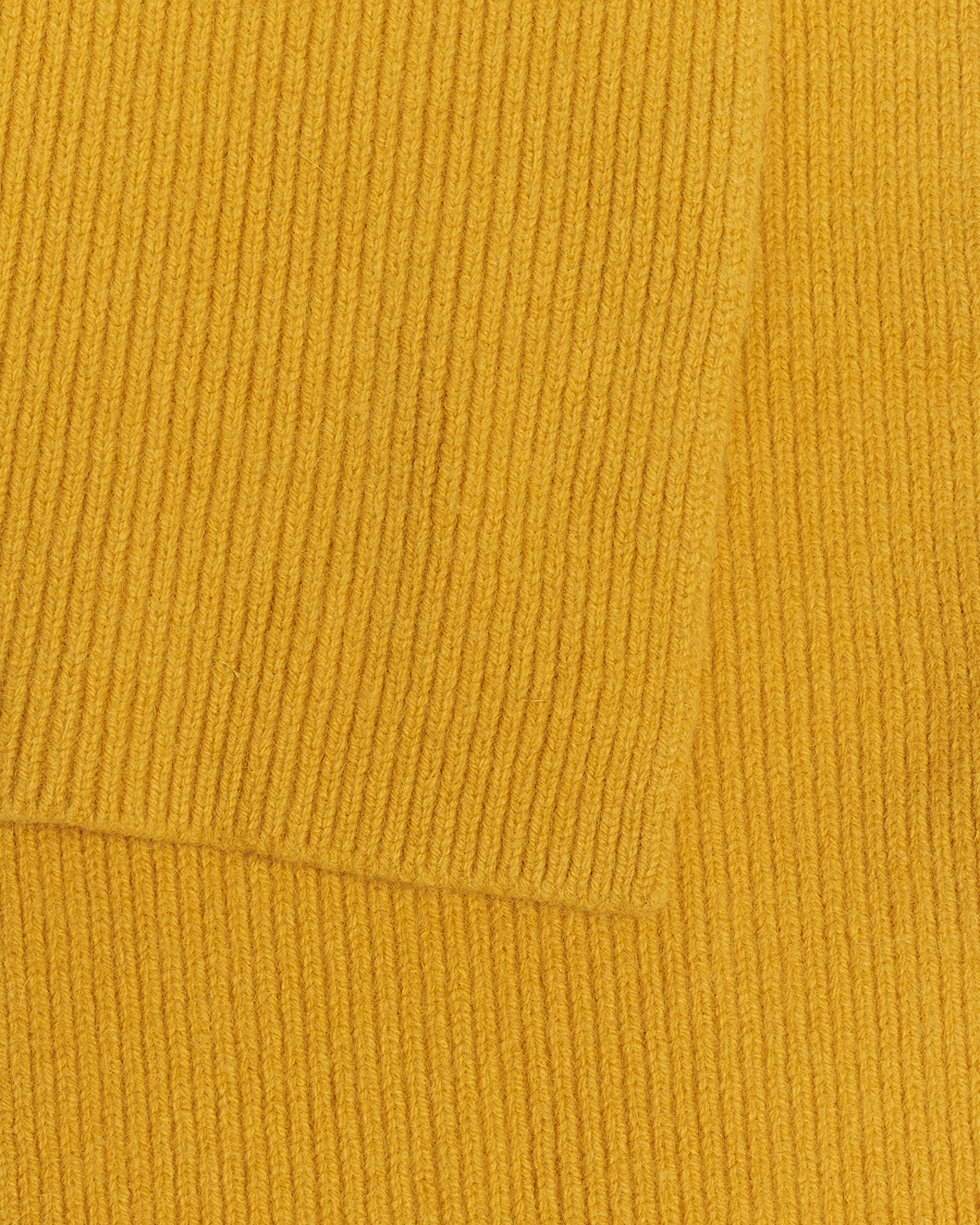 Uomini | Le Bonnet Lambswool/Caregora Scarf Mustard | Le Bonnet | Lambswool/Caregora Scarf Mustard