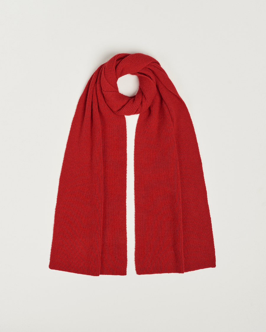 Uomini | Le Bonnet Lambswool/Caregora Scarf Framboise | Le Bonnet | Lambswool/Caregora Scarf Framboise