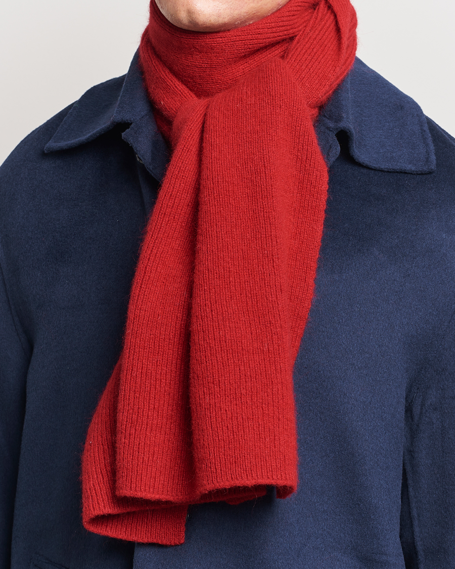 Uomini | Le Bonnet Lambswool/Caregora Scarf Framboise | Le Bonnet | Lambswool/Caregora Scarf Framboise