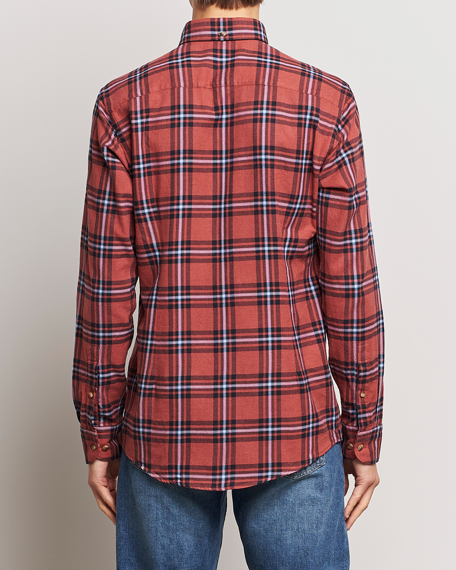 Uomini | Camicie | Eton | Regular Fit Checked Flannel Shirt Red/Navy