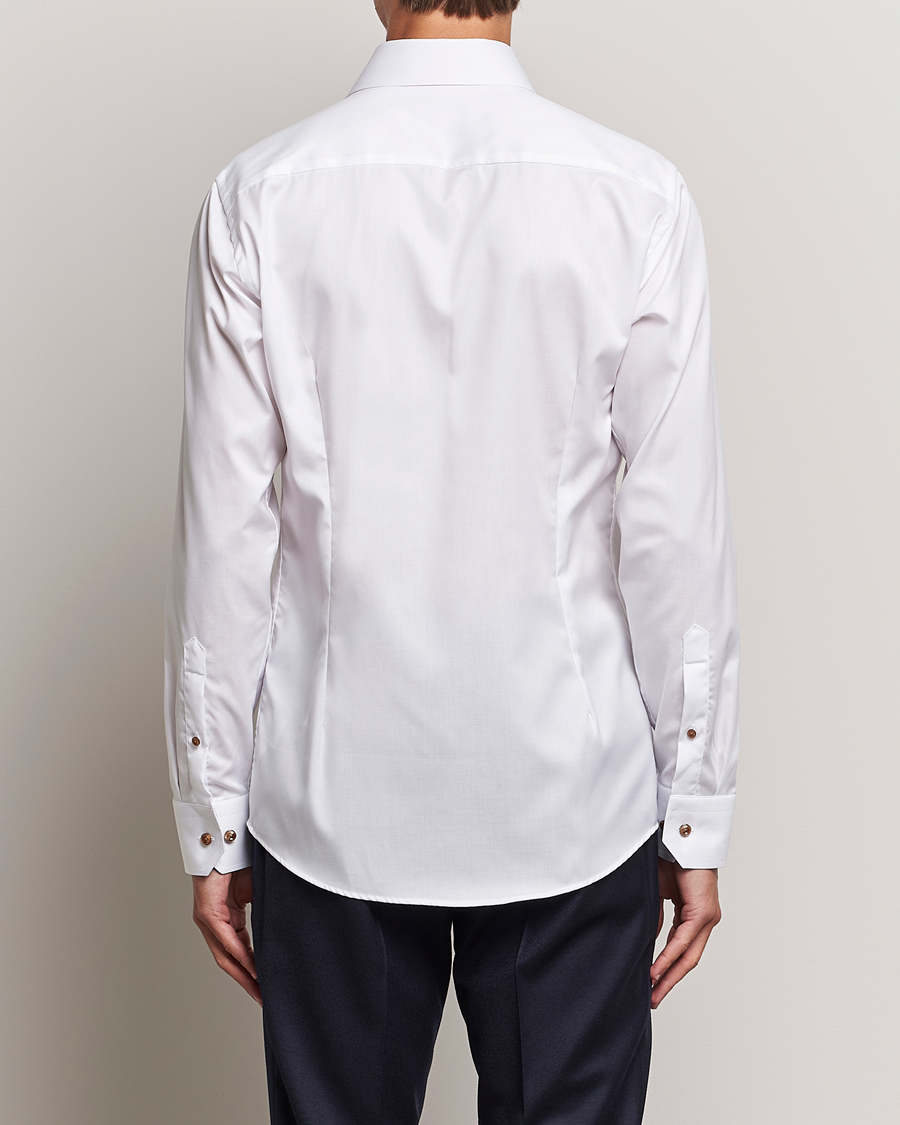 Uomini | Camicie | Eton | Slim Fit Signature Twill Contrast Shirt White