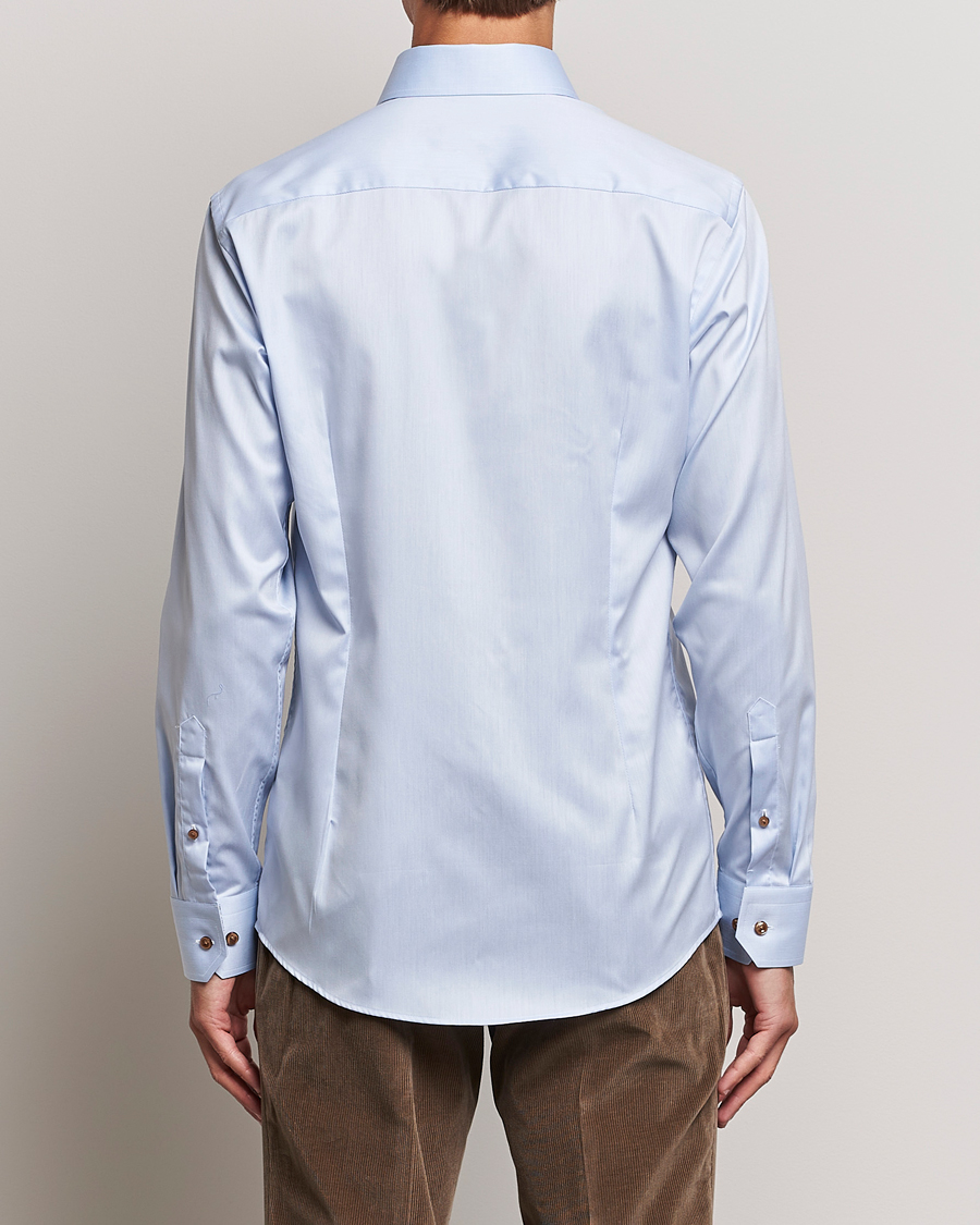 Uomini | Camicie | Eton | Slim Fit Signature Twill Contrast Shirt Blue