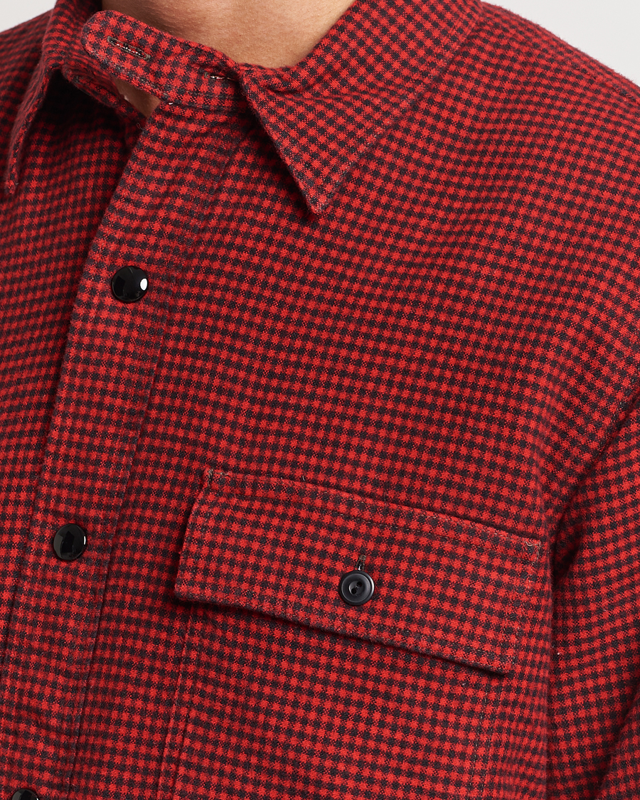 Uomini | Giacche | RRL | Vermont Shearling Lined Shirt Jacket Red/Black
