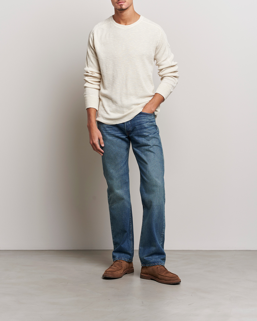 Uomini | Maglieria | RRL | Long Sleeve Henley Paper White