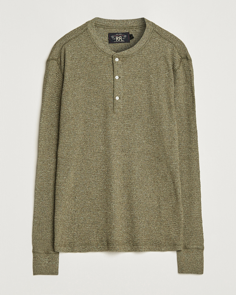 Uomini | Maglieria | RRL | Long Sleeve Henley Olive