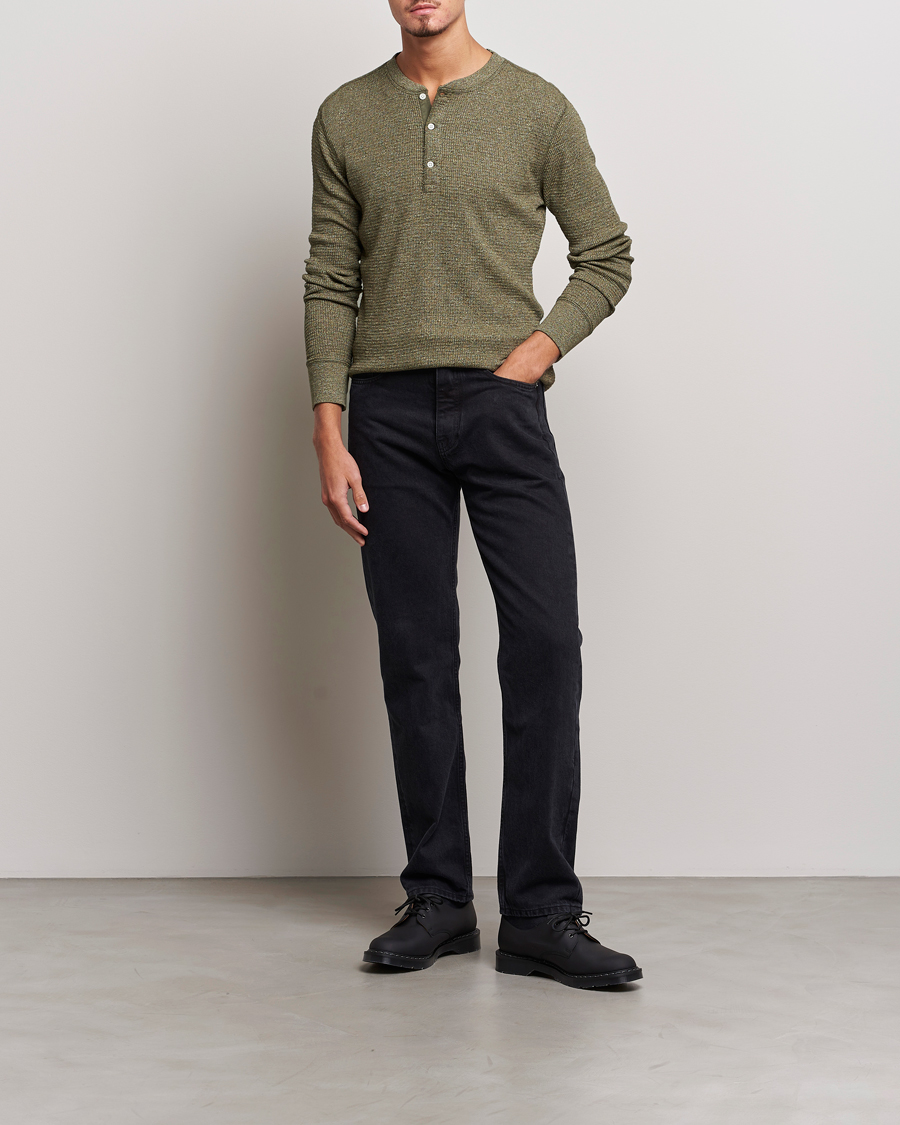 Uomini | Maglieria | RRL | Long Sleeve Henley Olive