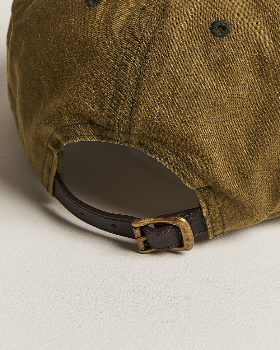 Uomini | RRL Oil Cloth Ball Cap Explorer Olive | RRL | Oil Cloth Ball Cap Explorer Olive