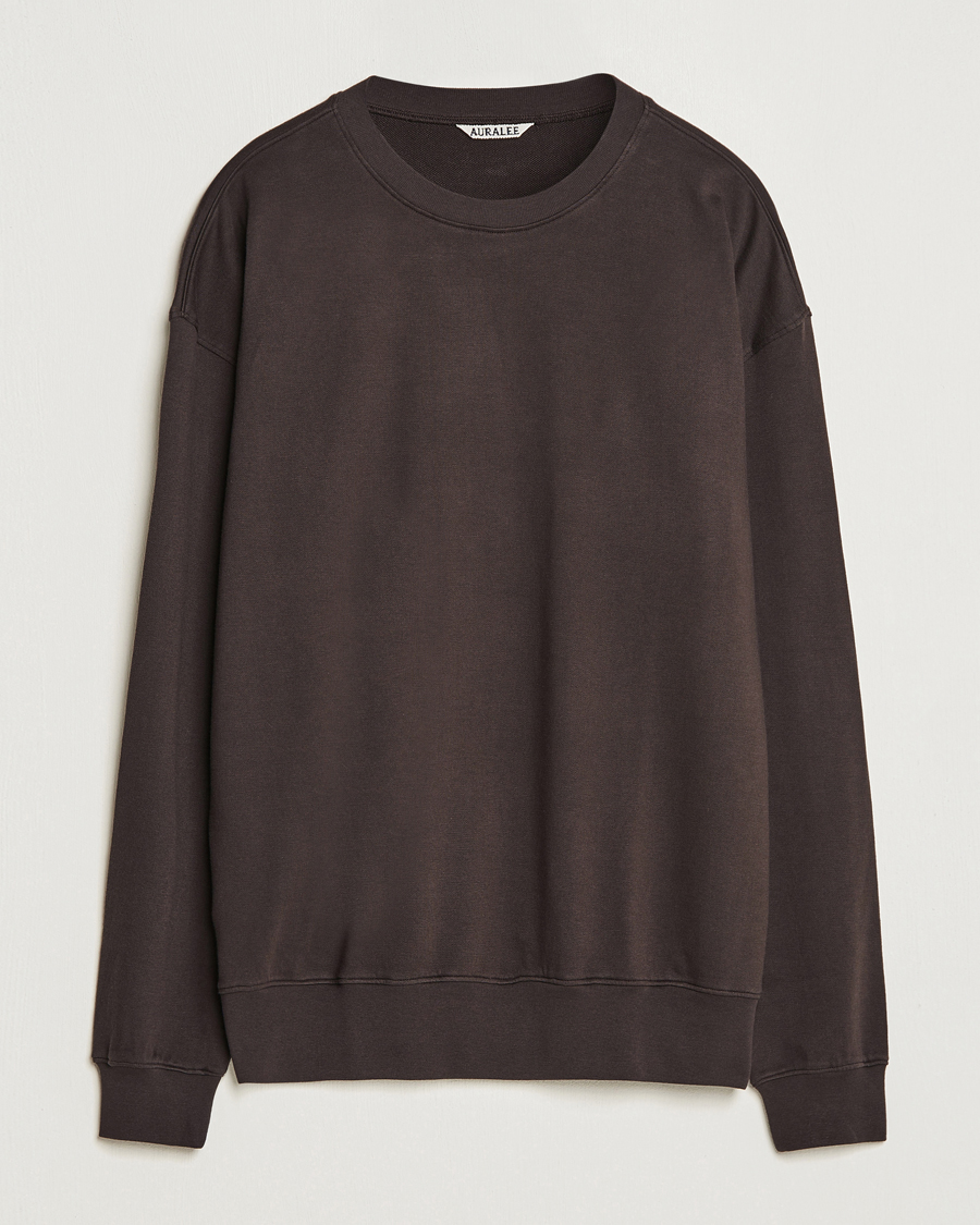 Uomini | Maglieria | Auralee | High Gauge Sweatshirt Dark Brown