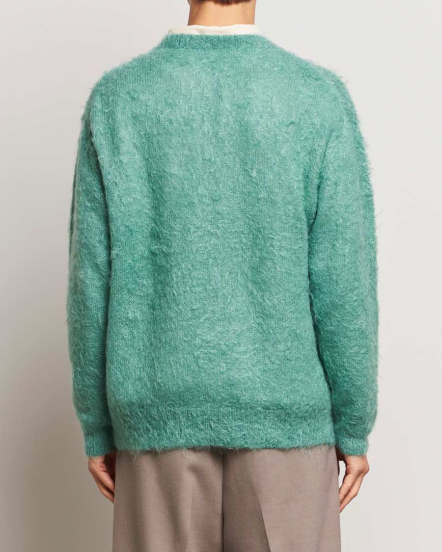 Uomini | Maglieria | Auralee | Brushed Mohair Pullover Jade Green