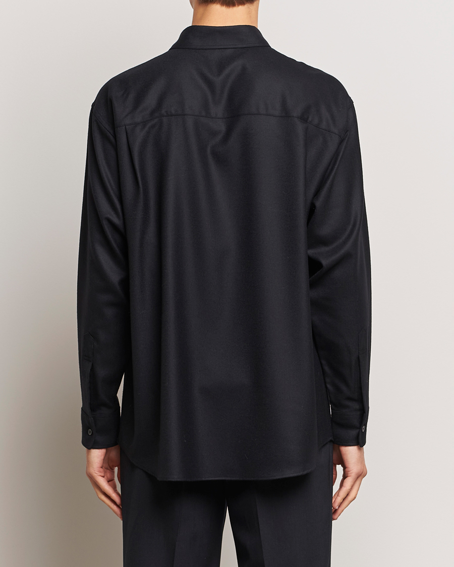 Uomini | Camicie | Auralee | Super Light Wool Shirt Black