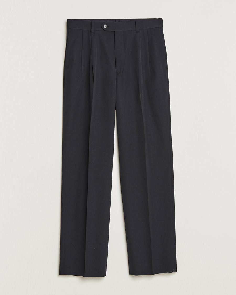 Uomini | Pantaloni | Auralee | Wool Gabardine Slacks Black