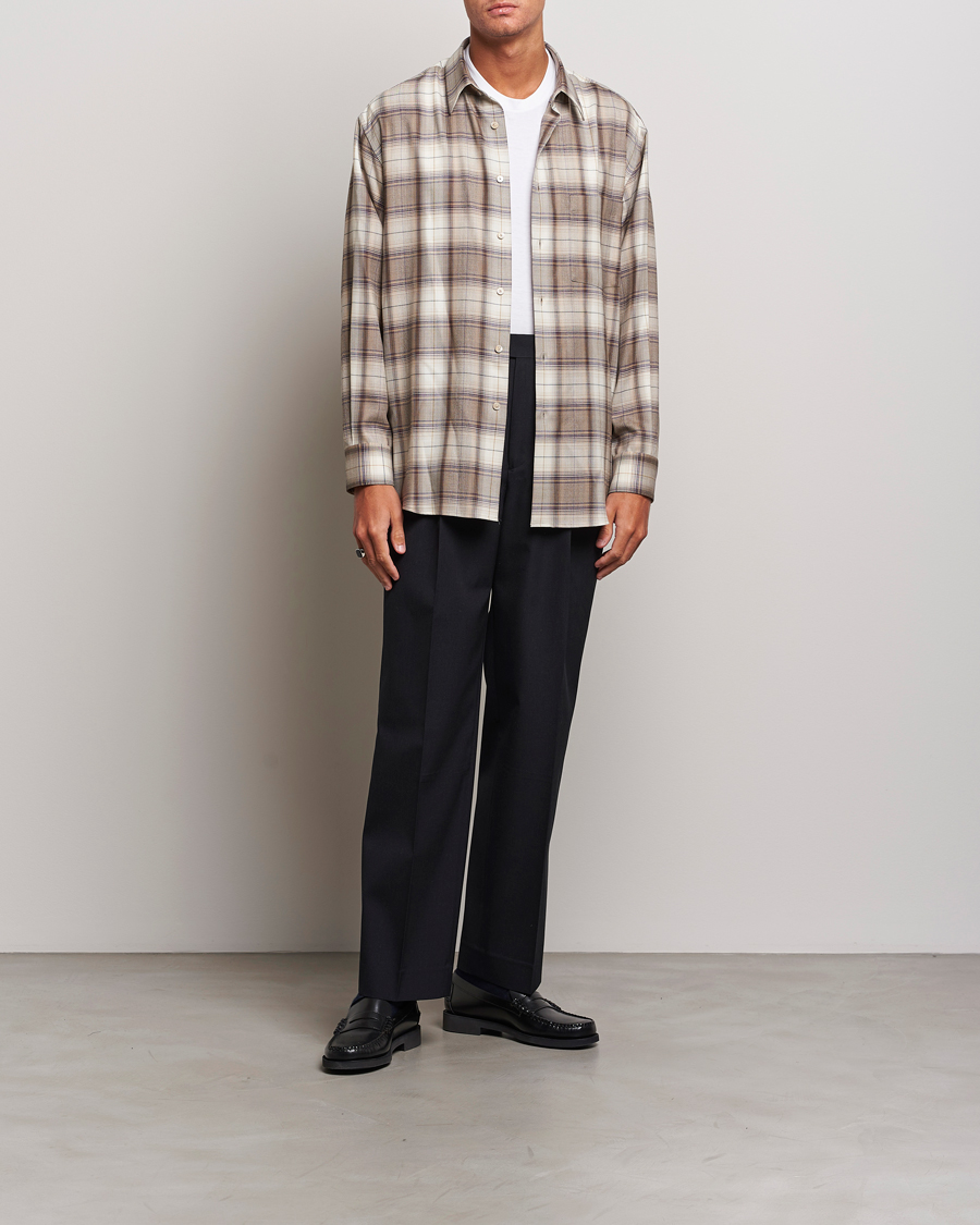 Uomini | Pantaloni | Auralee | Wool Gabardine Slacks Black