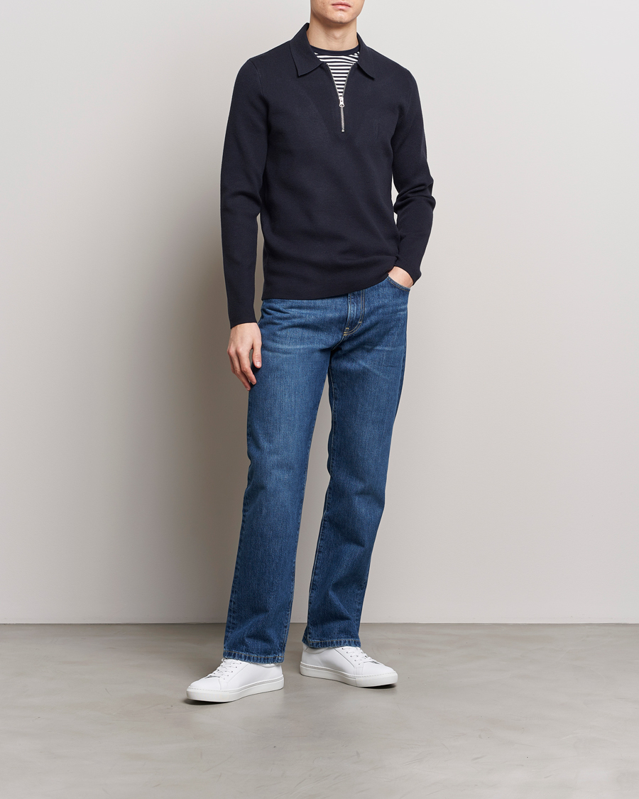 Uomini | Maglieria | Samsøe Samsøe | Guna Half Zip Sky Captain