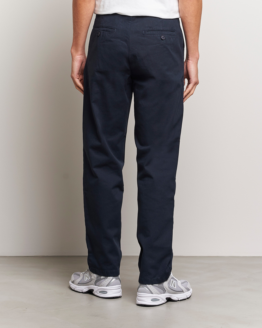 Uomini | Pantaloni | Samsøe Samsøe | Johnny Cotton Trousers Salute Navy