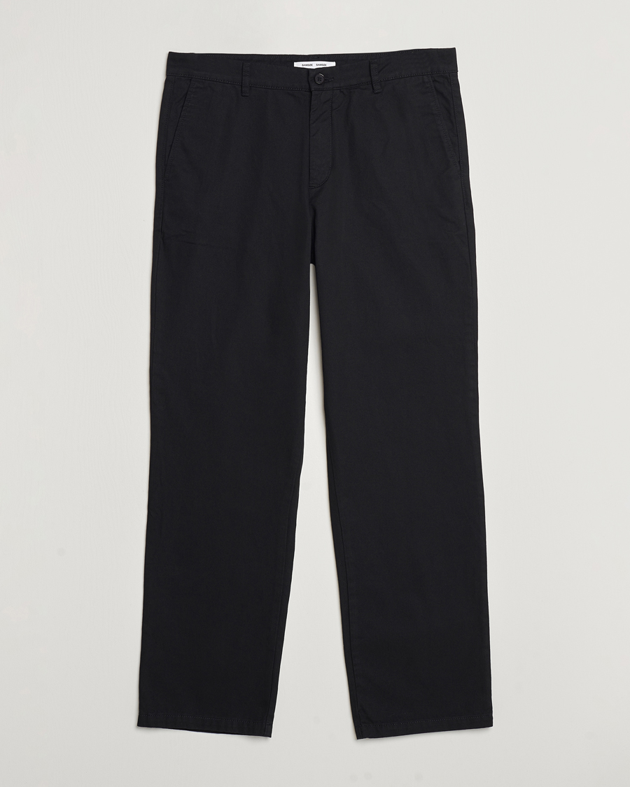 Uomini | Pantaloni | Samsøe Samsøe | Johnny Cotton Trousers Black