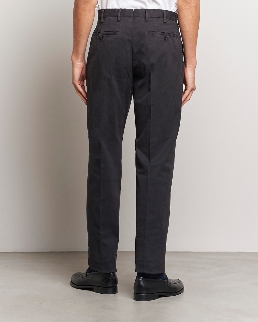 Uomini | Pantaloni | Incotex | Straight Fit Cotton Chinos Black