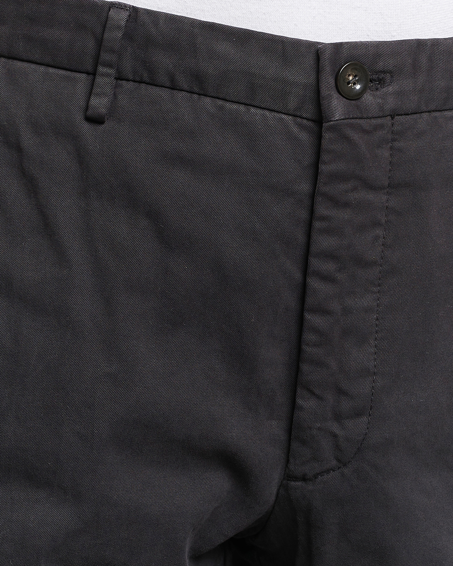 Uomini | Pantaloni | Incotex | Straight Fit Cotton Chinos Black