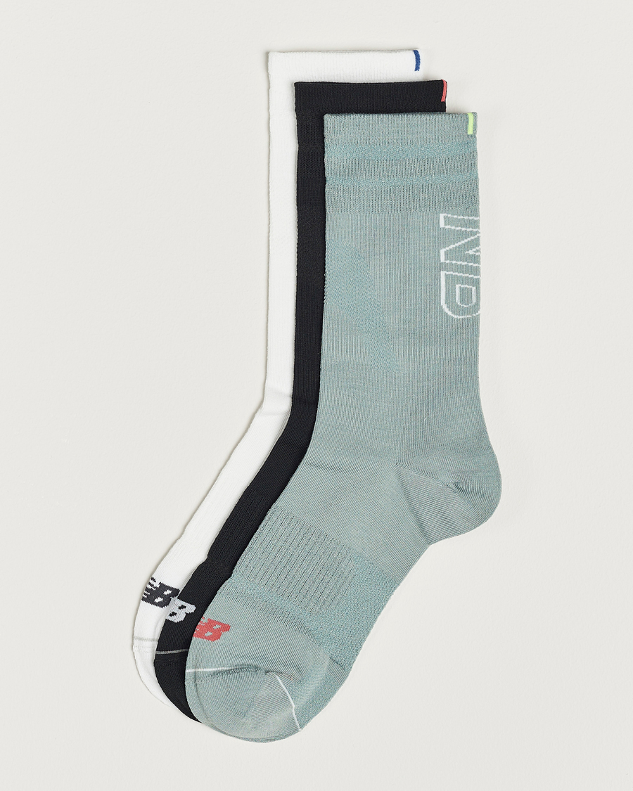 Uomini | Biancheria intima | New Balance Running | 3-Pack Accelerate Running Socks Black/Green/White