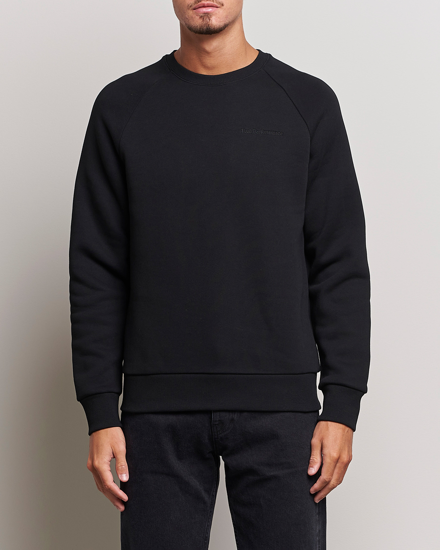 Uomini | Maglieria | Peak Performance | Original Logo Crew Neck Sweatshirt Black