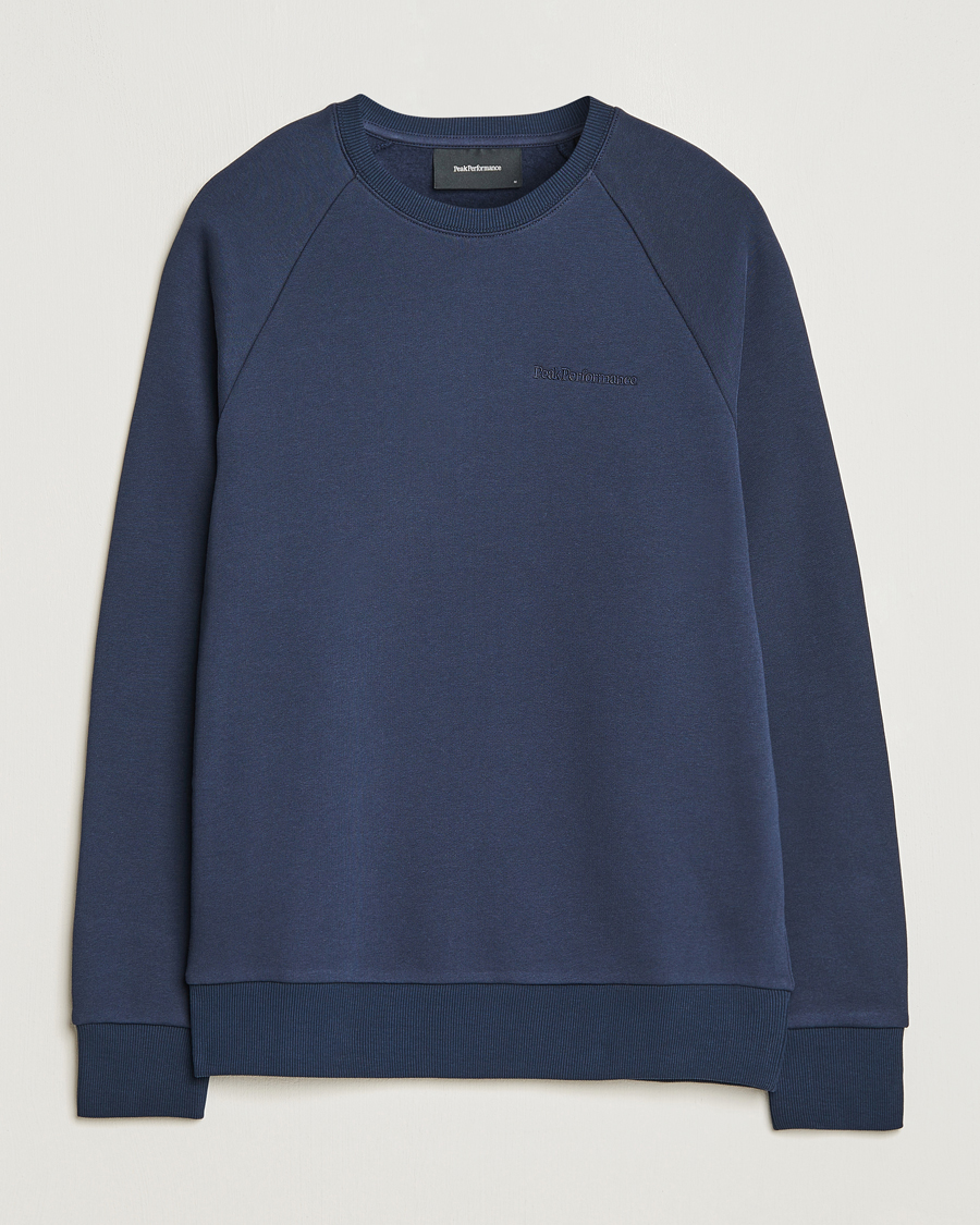 Uomini | Maglieria | Peak Performance | Original Logo Crew Neck Sweatshirt Blue Shadow