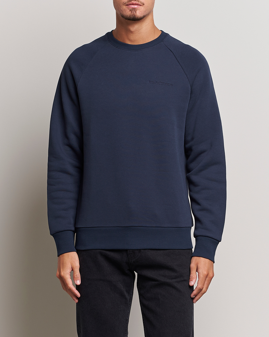 Uomini | Maglieria | Peak Performance | Original Logo Crew Neck Sweatshirt Blue Shadow