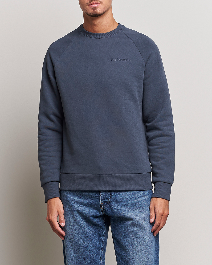 Uomini | Maglieria | Peak Performance | Original Logo Crew Neck Sweatshirt Omber Blue