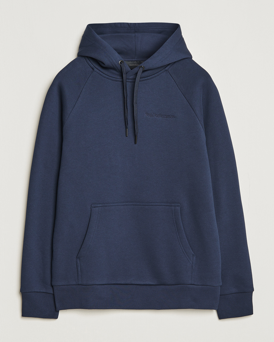 Uomini | Maglieria | Peak Performance | Original Logo Hoodie Blue Shadow