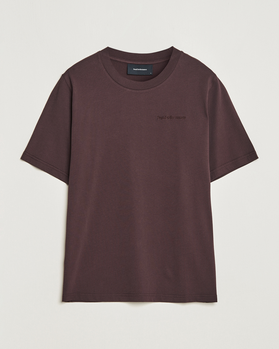 Uomini | T-shirt | Peak Performance | Original Logo Crew Neck T-Shirt Desert Plum