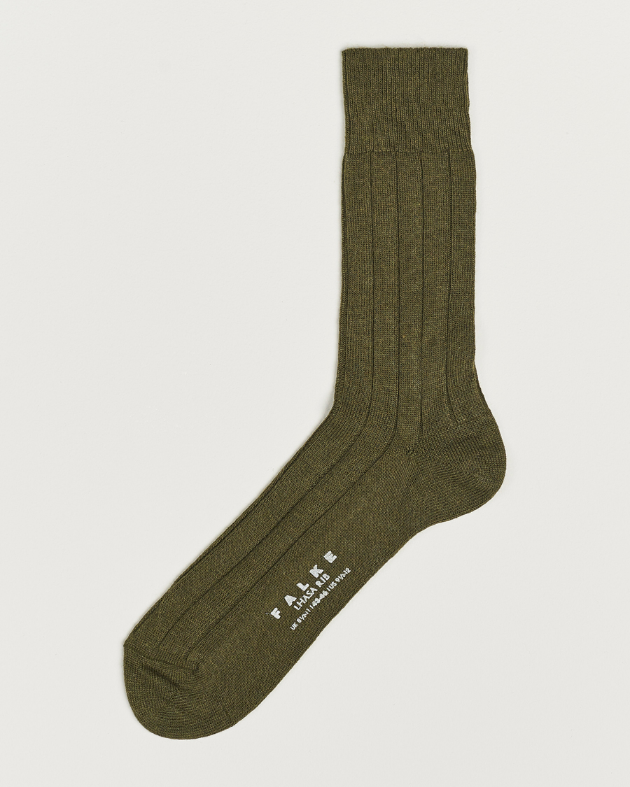 Uomini | Biancheria intima | Falke | Lhasa Cashmere Socks Artichoke Green