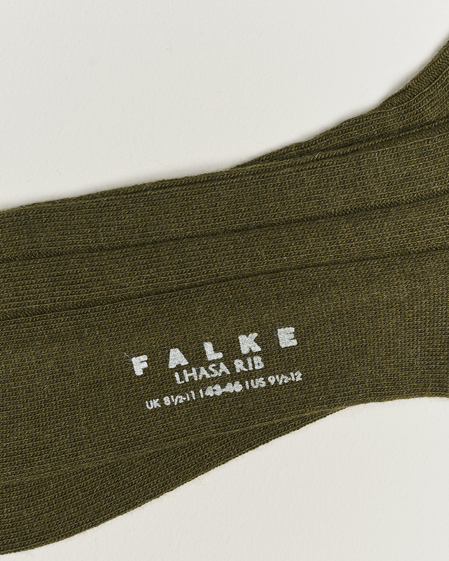 Uomini | Biancheria intima | Falke | Lhasa Cashmere Socks Artichoke Green