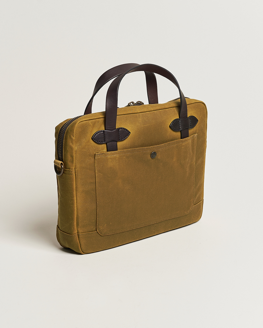Uomini | Borse | Filson | Tin Cloth Compact Briefcase Dark Tan