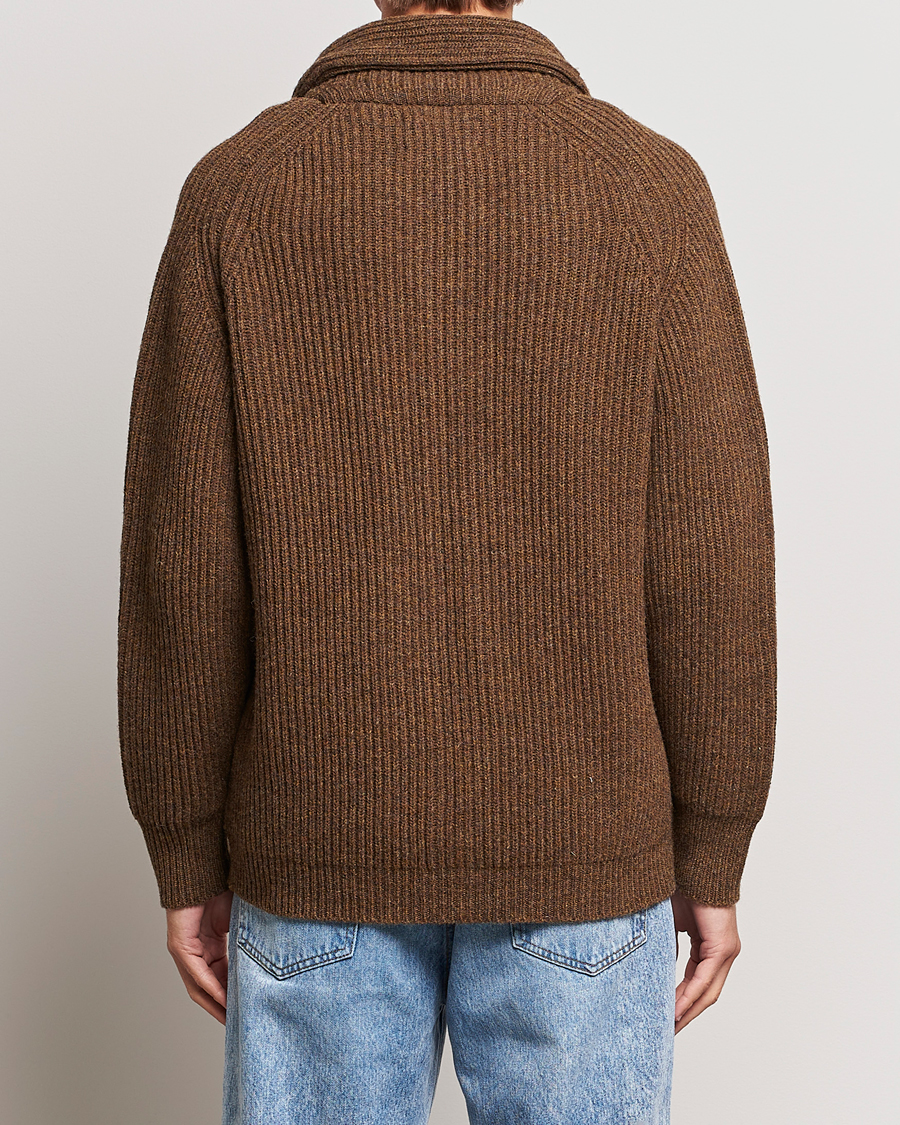 Uomini | Maglieria | Filson | Bristol Wool Cardigan Brown Heather