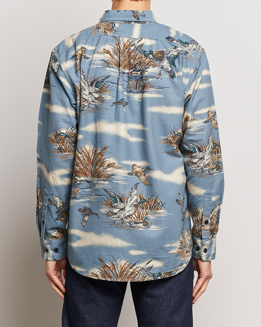 Uomini | Camicie | Filson | Field Flannel Shirt Marsh Scenic/Blue